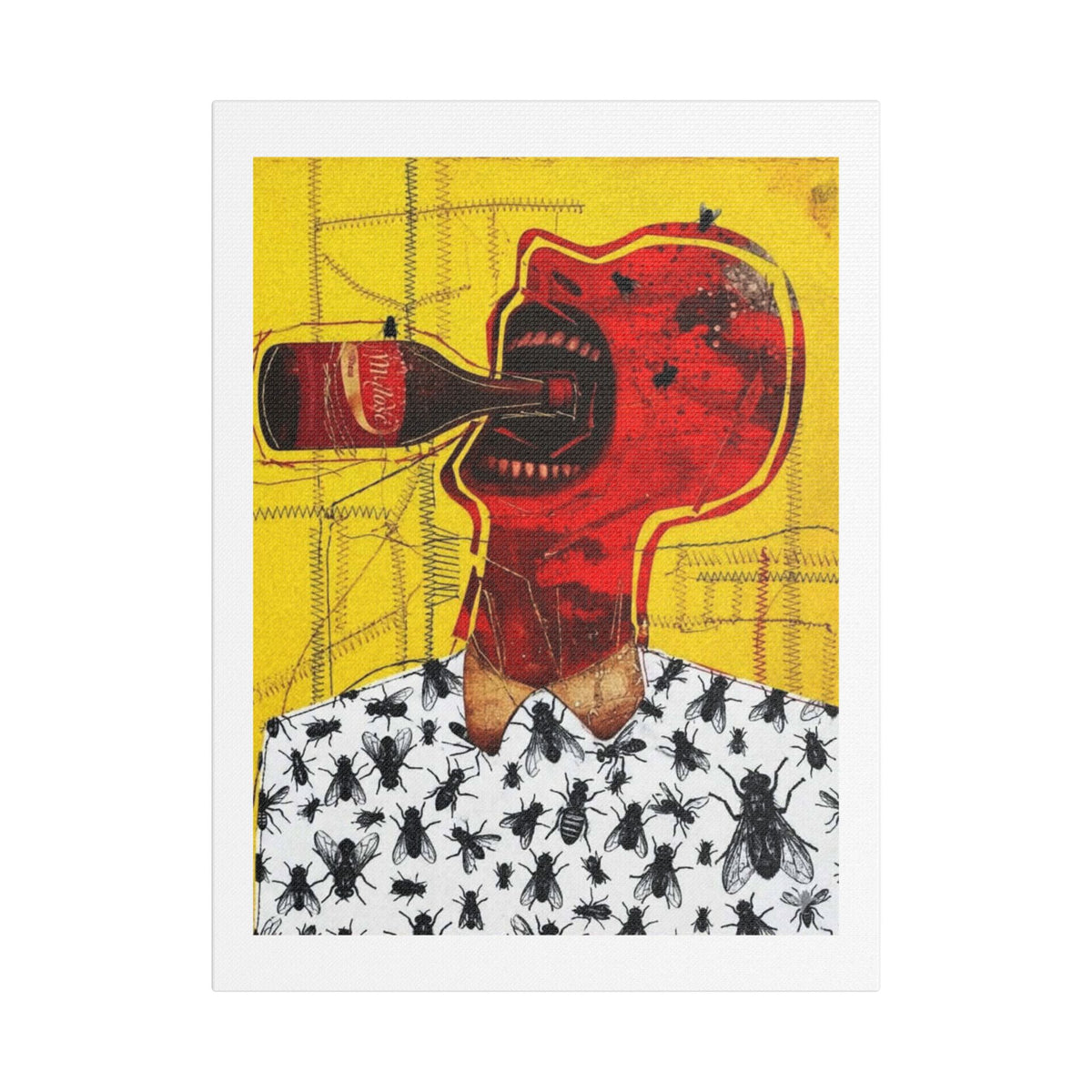 Consumerism, Neo-Surrealism, Art Print on Satin Canvas, Stretched