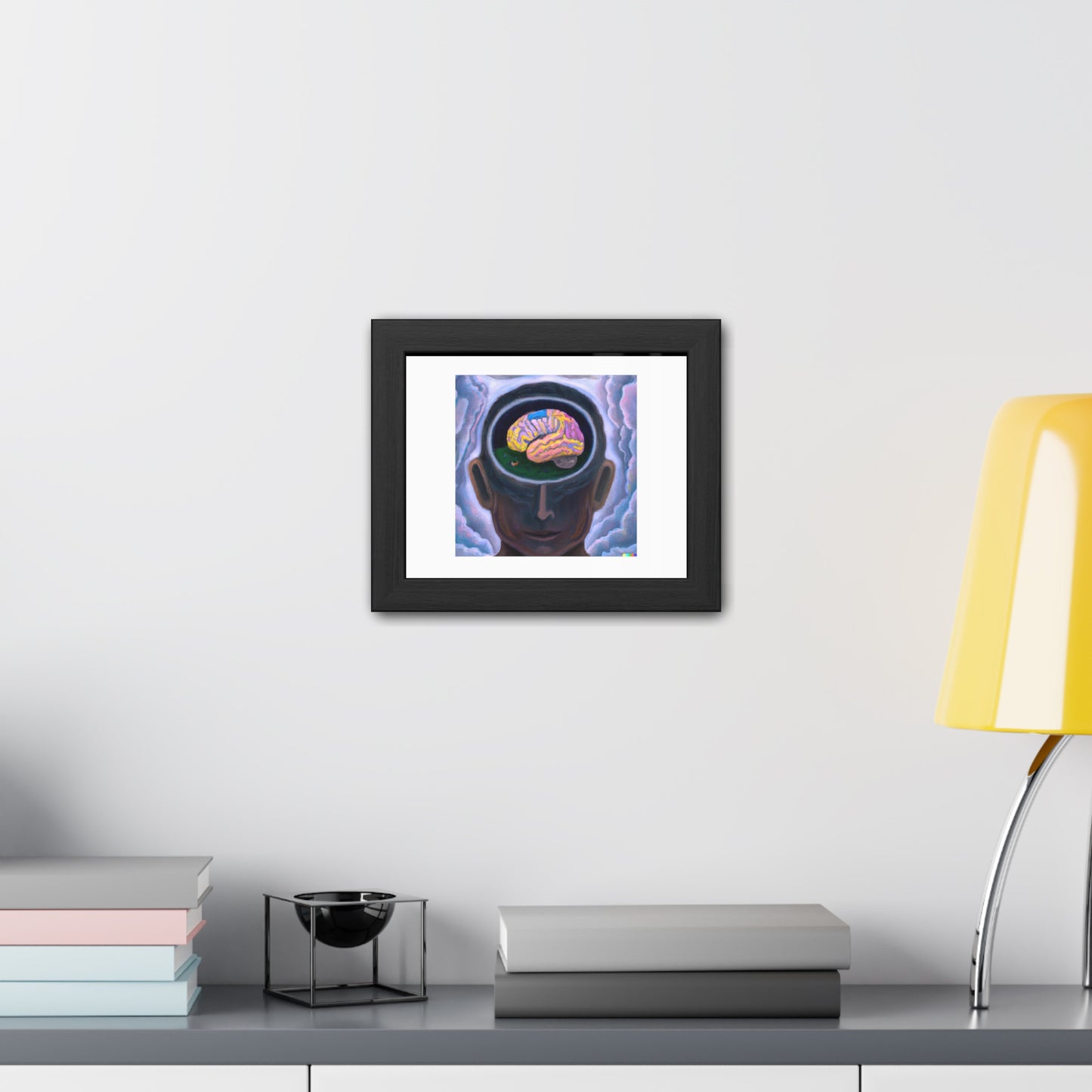 Divine Mind 'Designed by AI' Wooden Framed Print