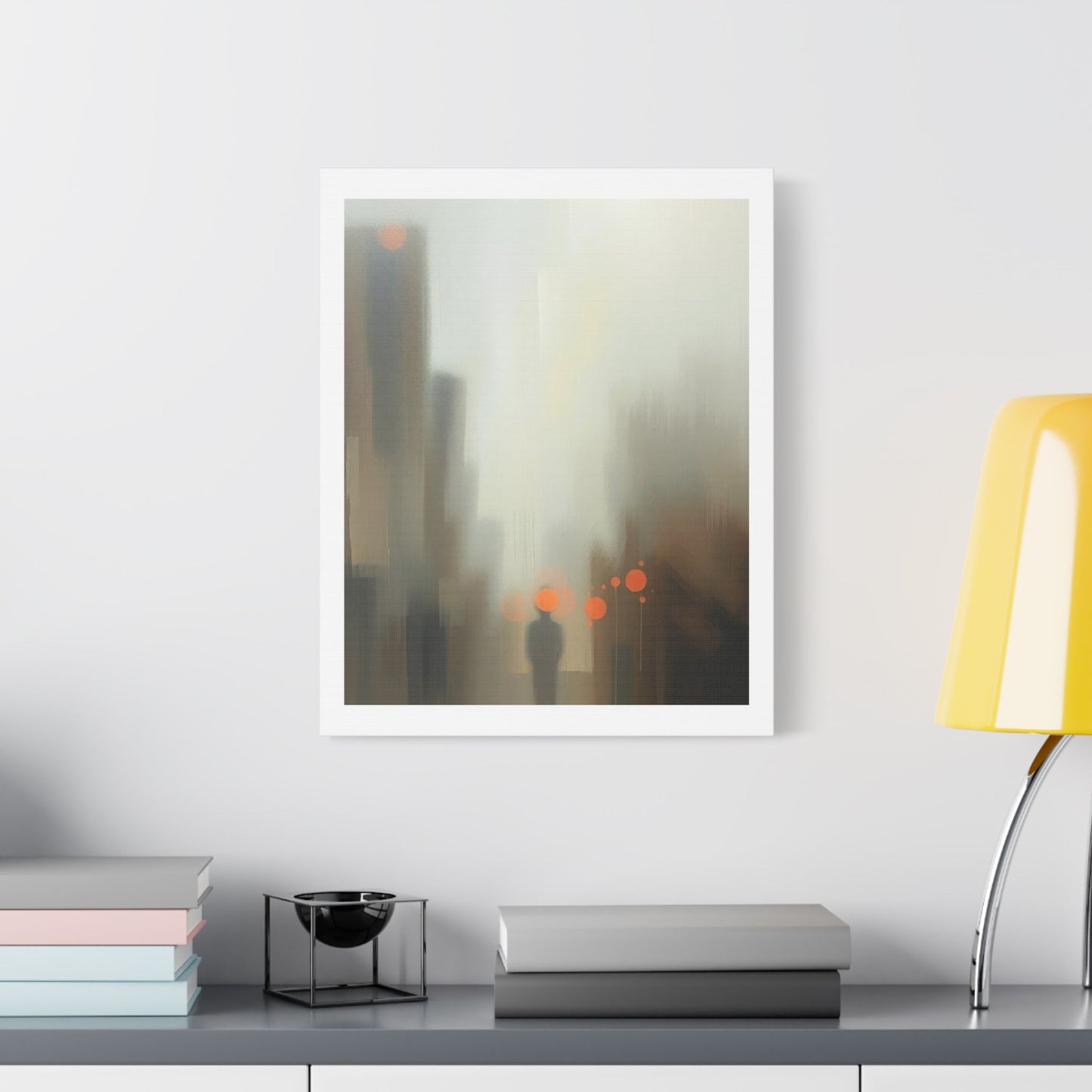 Faded Pastel Abstract Decor Art II 'Designed by AI' Print on Canvas