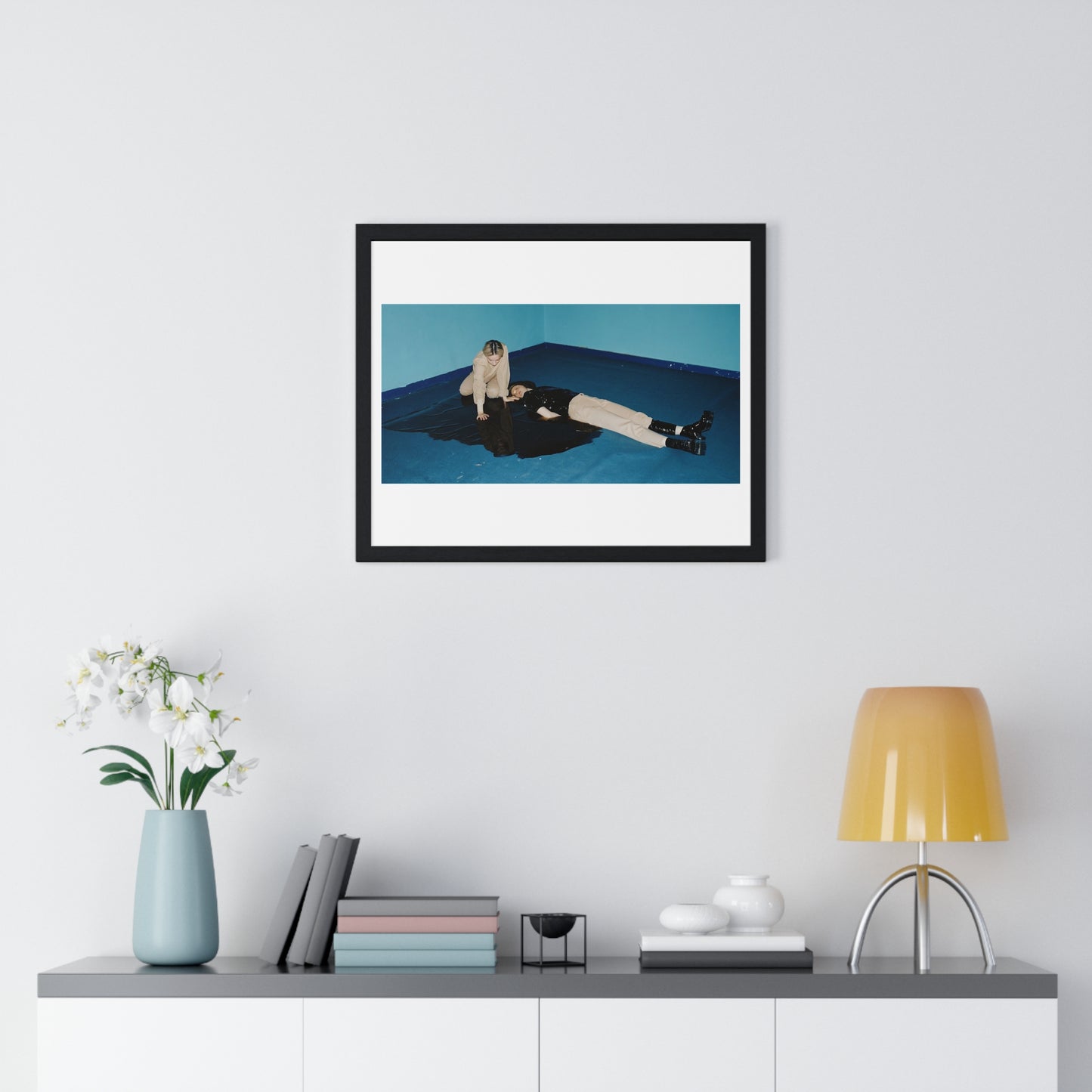 Macabre Death and Existential Exploration 'Designed by AI' Framed Art Print