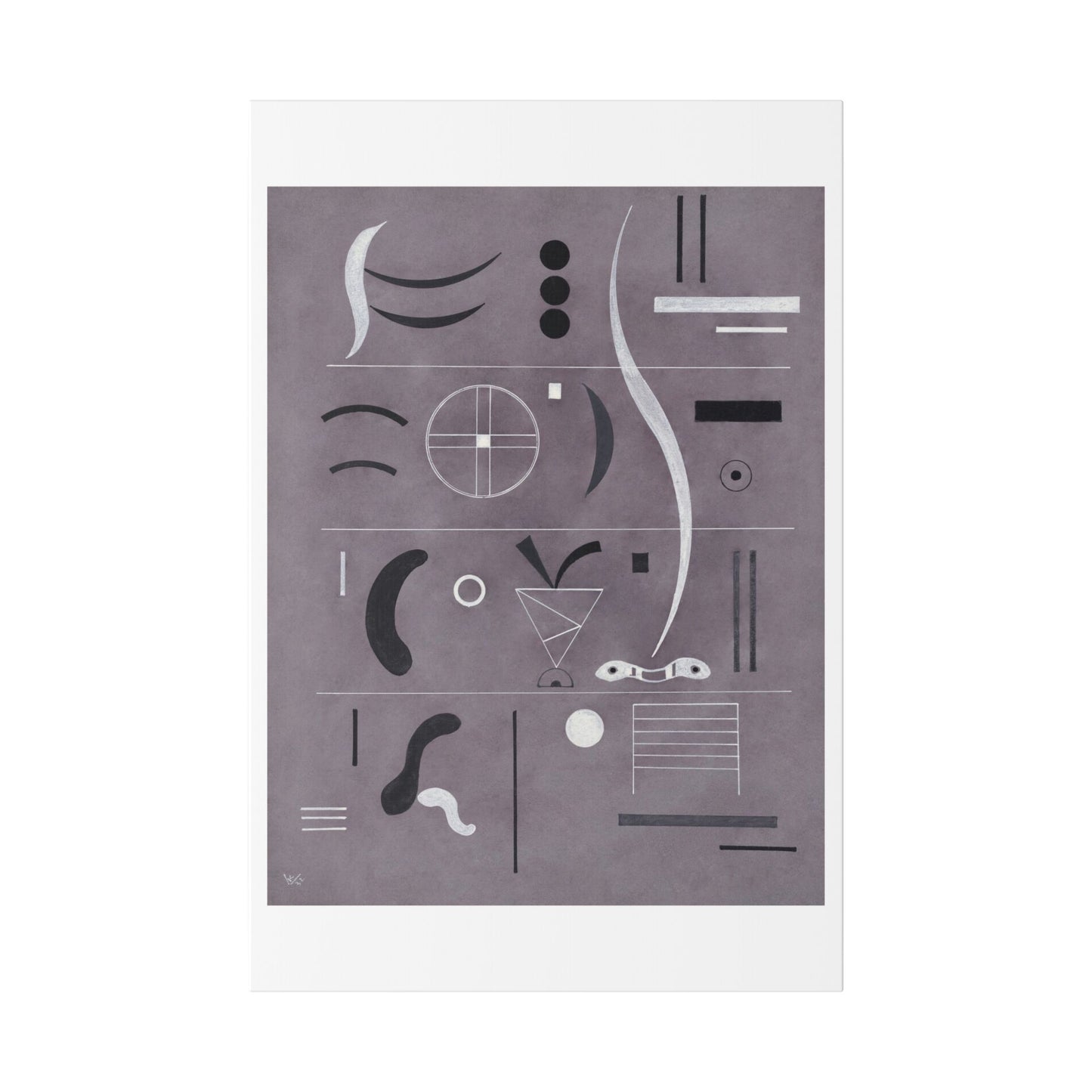 Four Parts (1932) by Wassily Kandinsky, from the Original, Canvas Art Print