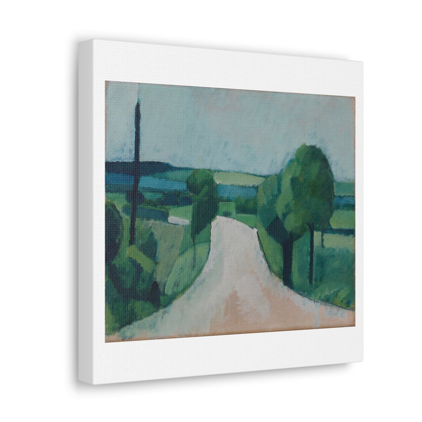 Road Near Fåborg on Funen (1920) by Harald Giersing from the Original, Art Print on Canvas