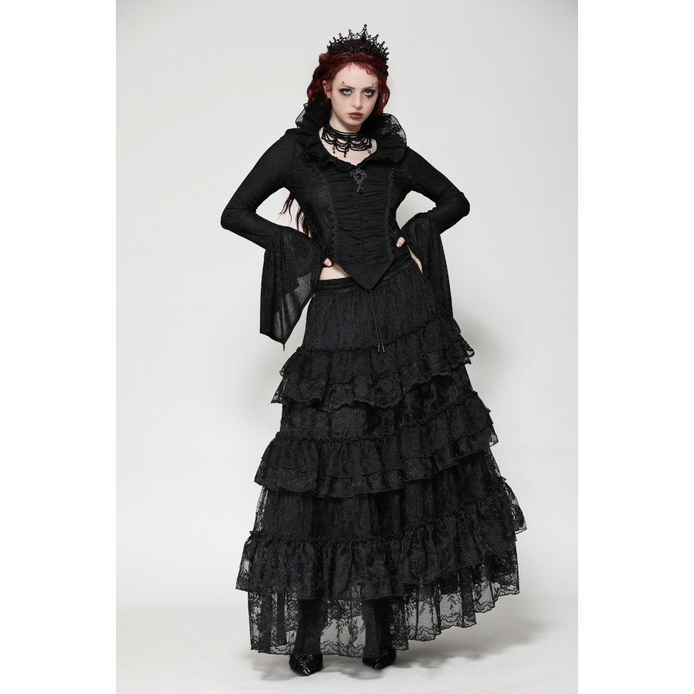 Dark in Love Cressida Gothic Princess Layered Cake Skirt
