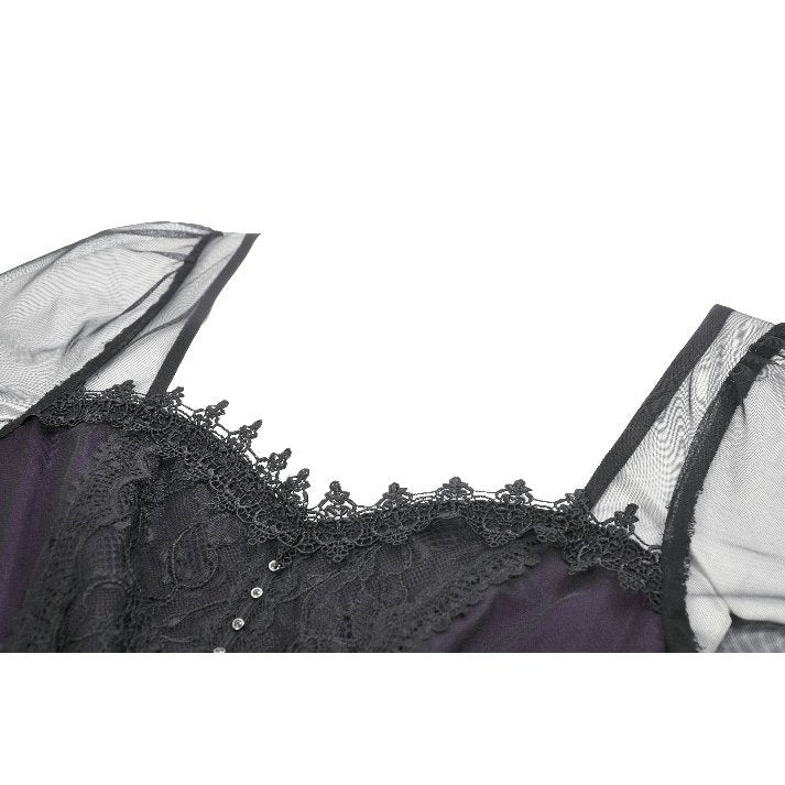 Dark in Love Lilith Bell-Sleeve Gothic Maxi Dress