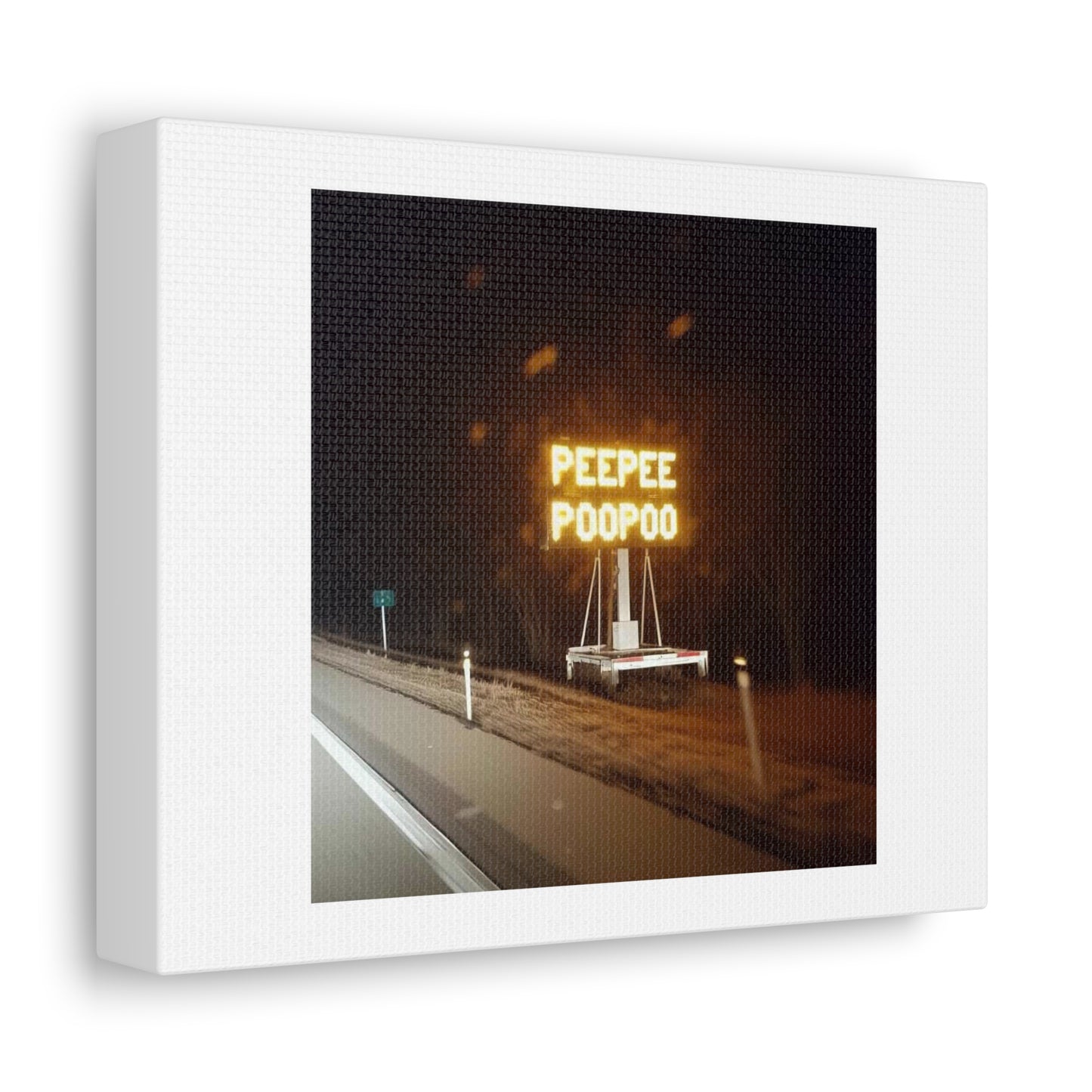 The Guy Controlling the Motorway Signals Was Having a Bad Day II 'Designed by AI' Art Print on Canvas