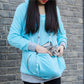 Women's Hoodie with Super-Size Front Travel Pocket, Multi Colours