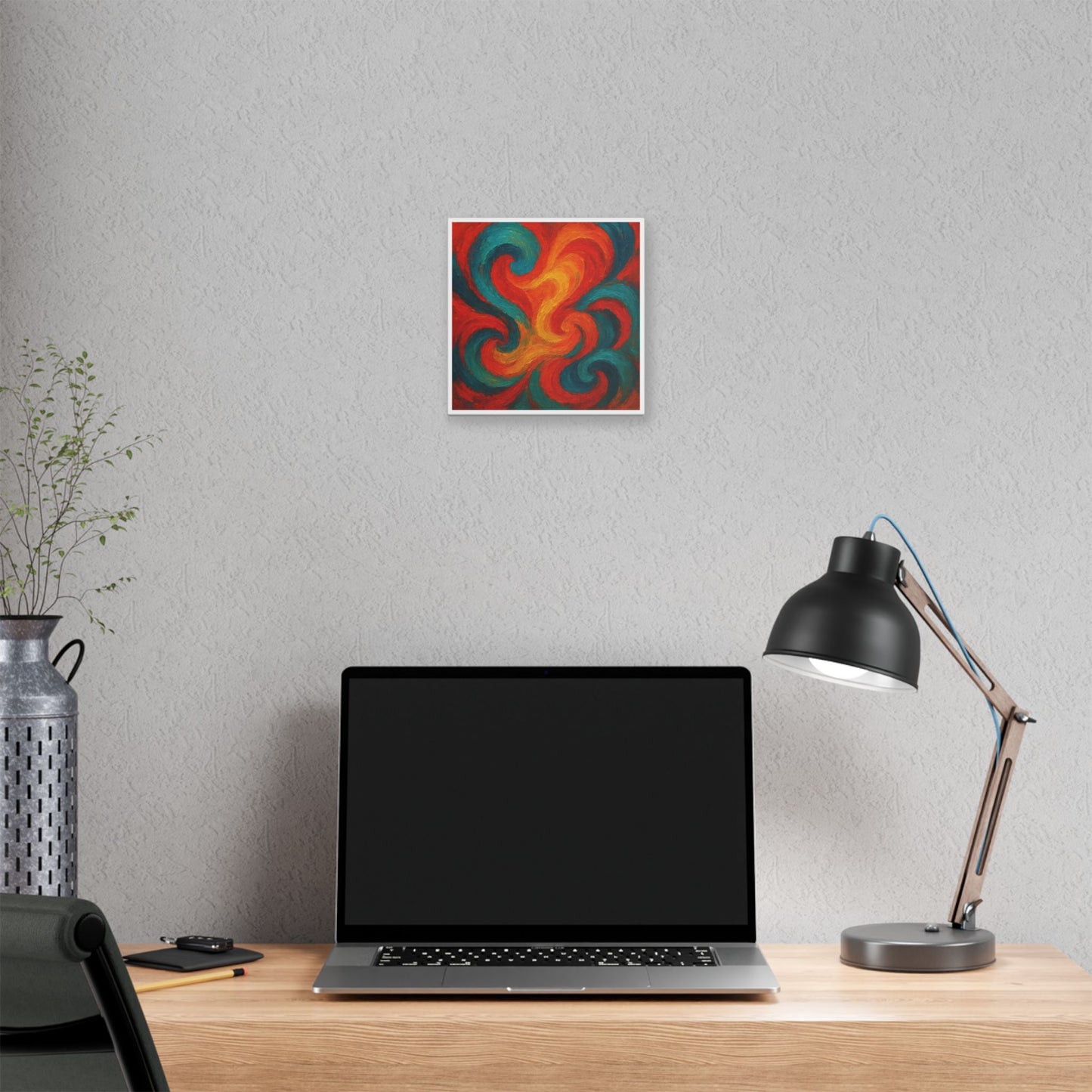 Bold Brush Strokes Representing a Swirling Jazz Performance 'Designed by AI' Canvas Art Print
