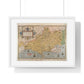 Tudor Antique Map of Dorset from Lord Burghley's Atlas (1579) from the Original, Framed Print