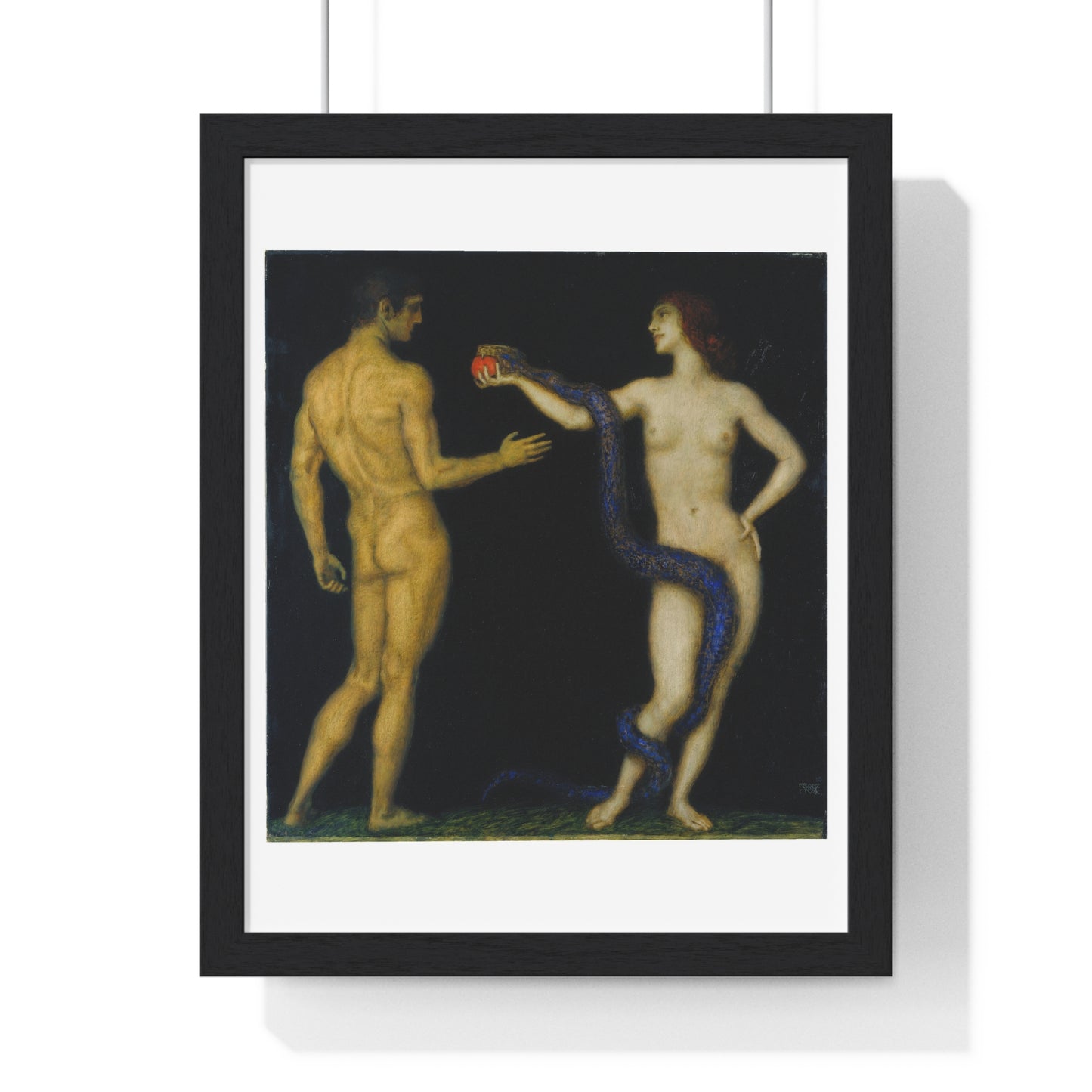 Adam and Eve (circa 1920) by Franz von Stuck, from the Original, Framed Art Print