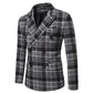 Men's Loose-Fitting Thickened Plaid Jacket, Autumn and Winter Collection