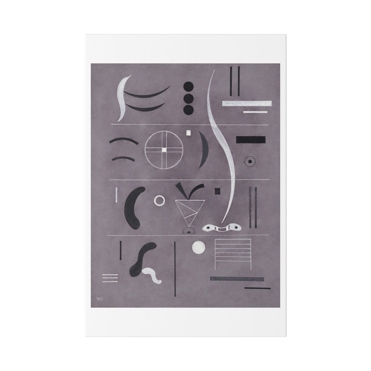 Four Parts (1932) by Wassily Kandinsky, from the Original, Canvas Art Print