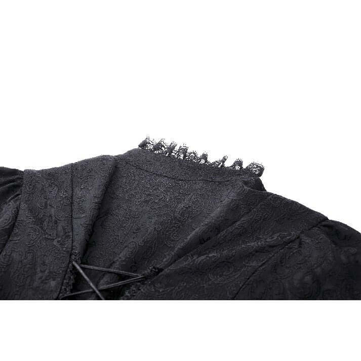 Dark in Love Felicity Gothic Lacy Zip-Up Tailcoat Shirt