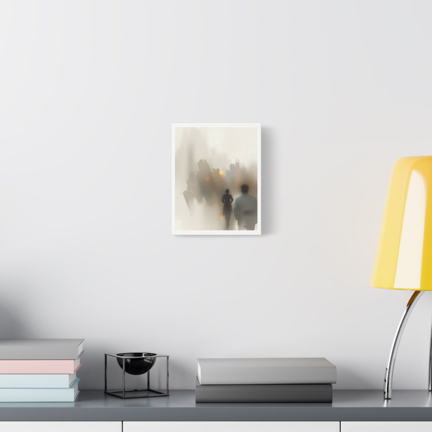 Faded Pastel Abstract Decor Art V 'Designed by AI' Print on Canvas