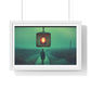 Cinematic Dystopia, Photographic Art 'Designed by AI' Framed Print