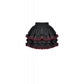 Dark in Love Black Crimson Gothic Tiered Skirt