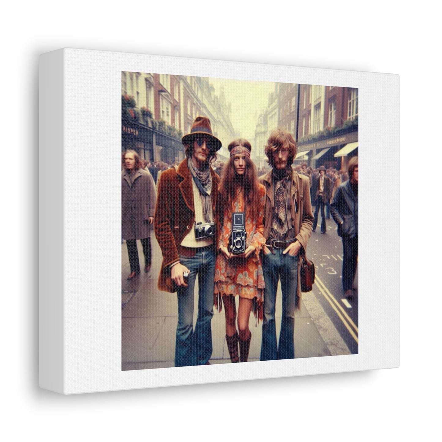 London Photography in the 1960s II 'Designed by AI' Art Print on Canvas