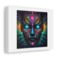 Psychedelic Mask Portrait Art Print 'Designed by AI' on Satin Canvas