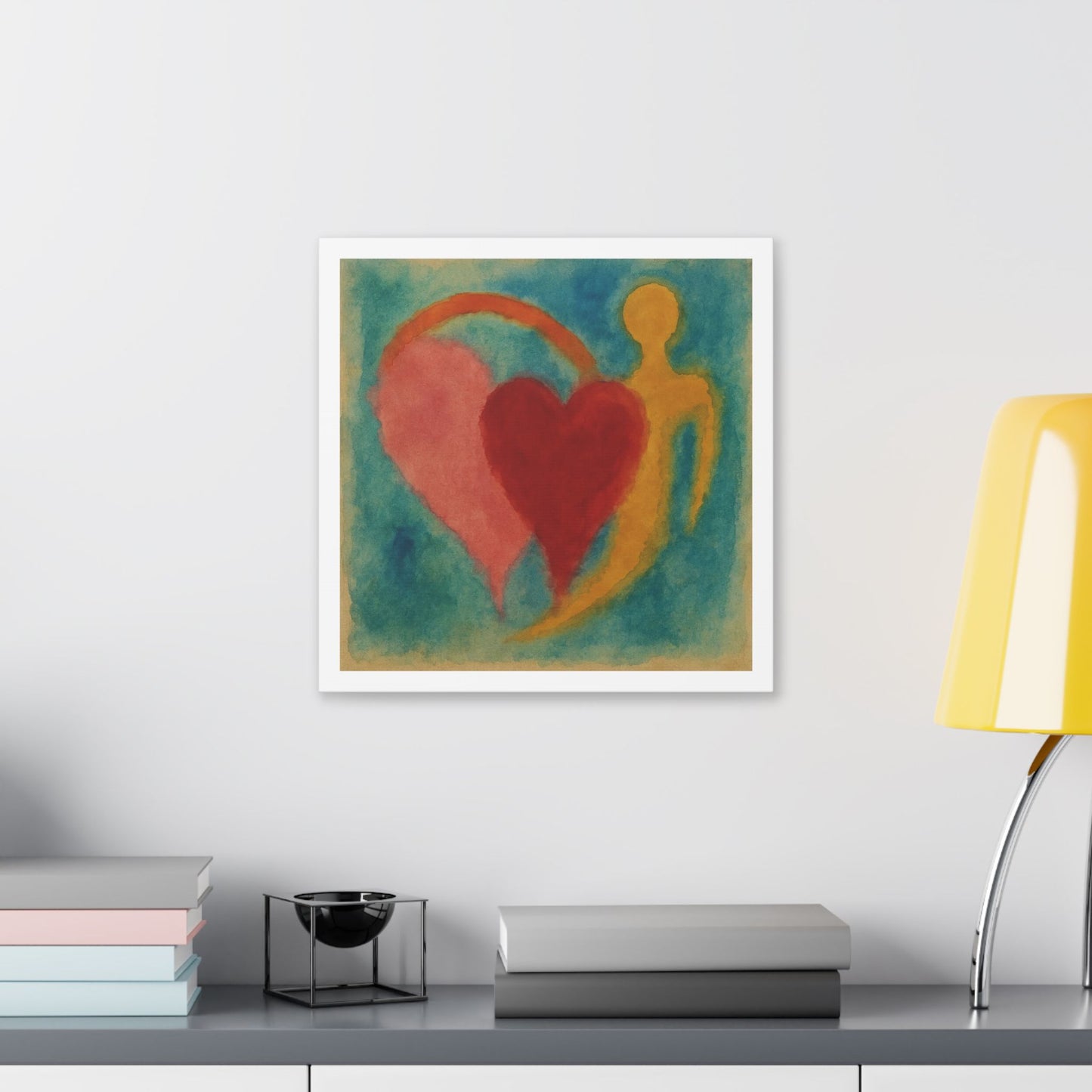 Love and Life in the Art Style of Helen Frankenthaller 'Designed by AI' Canvas Art Print