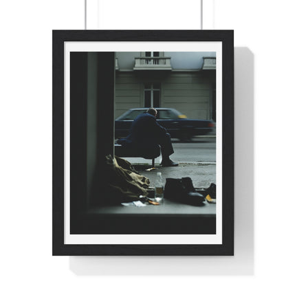 Raw Art Street Scene III 'Designed by AI' Framed Art Print