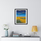 Yellow Meadow with Flowers, Surrealist Art 'Designed by AI' Framed Print