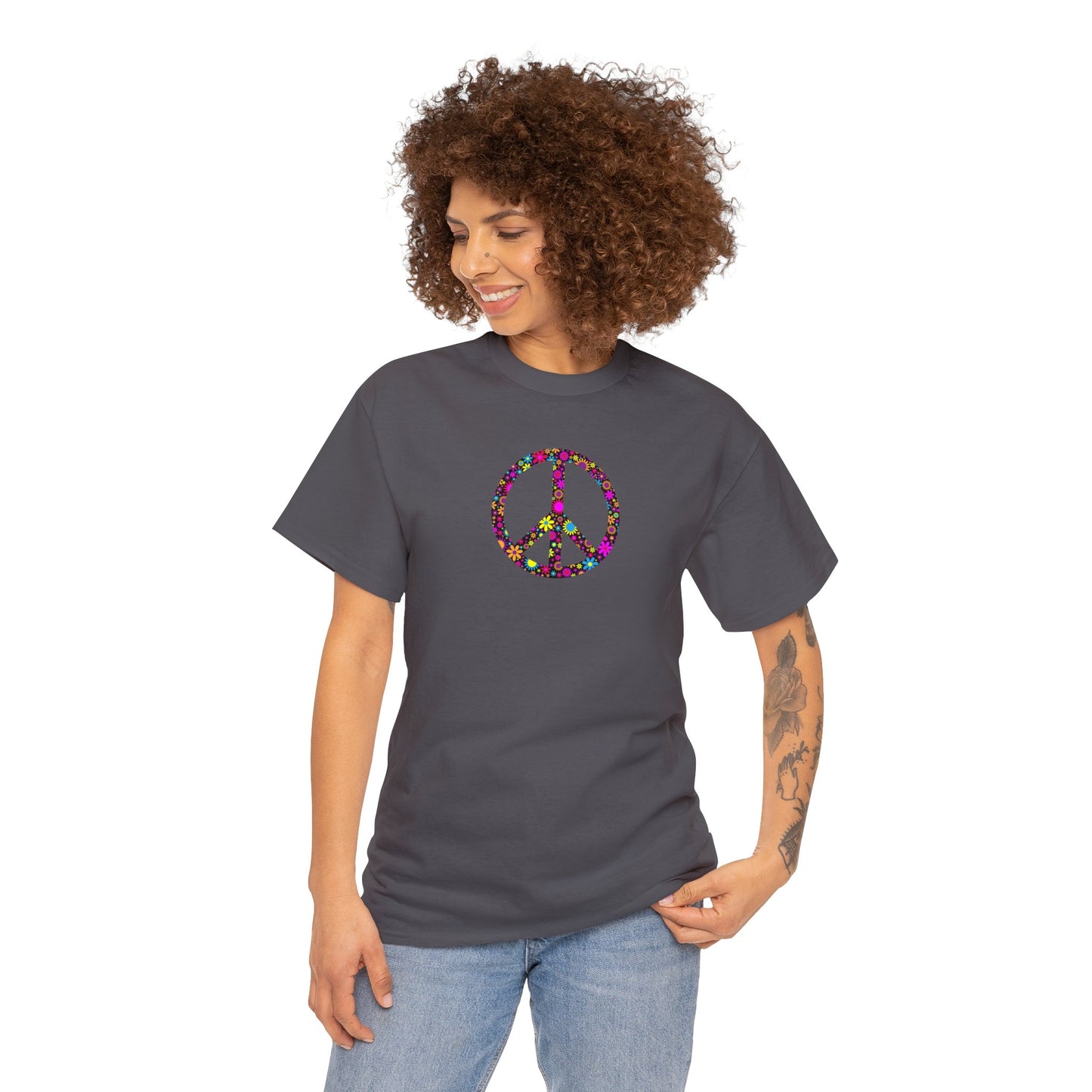 Love and Peace Design Psychedelic T-Shirt