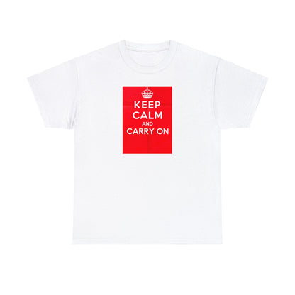 Keep Calm and Carry On, Cotton T-Shirt Unisex