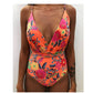 One-Piece Swimsuit Backless Monokini, Tropical Designs