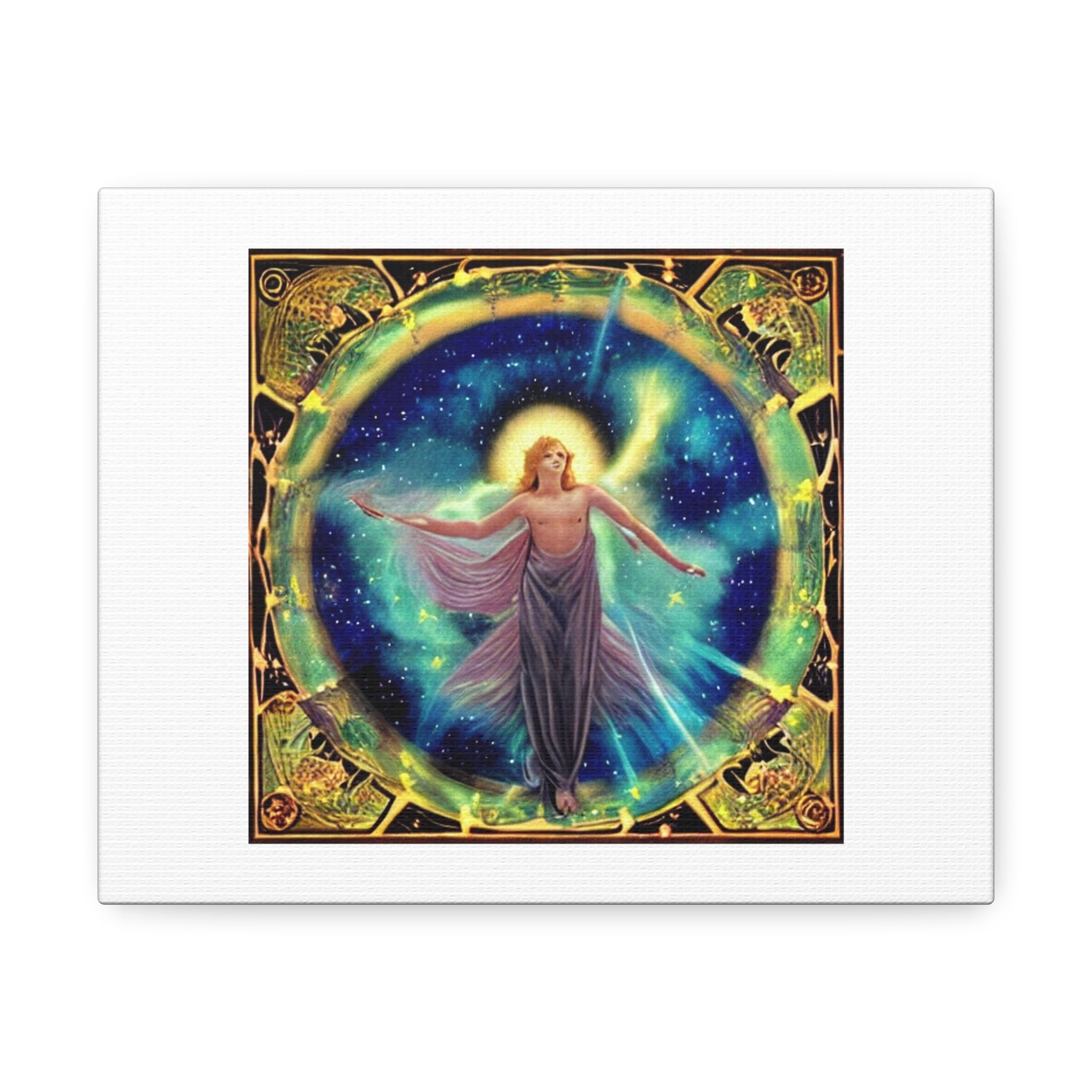 Celestial Being Religious Art Panel Print 'Designed by AI' on Satin Ca ...