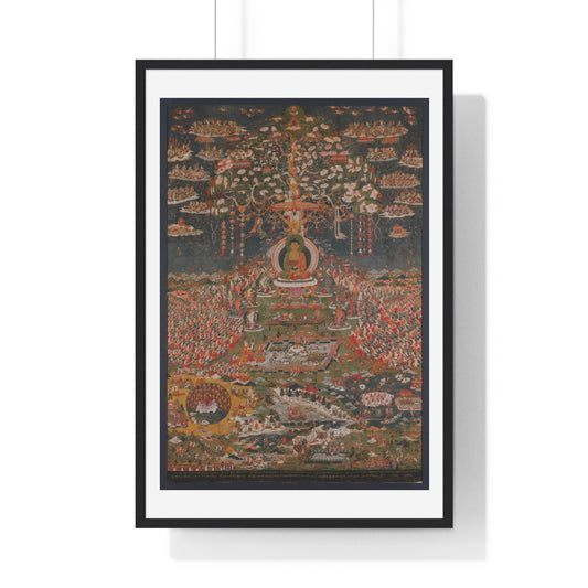 Amitabha or Infinite Light, the Buddha of the Western Pure Land 'Sukhavati' (circa 1700) Tibet, from the Original, Framed Art Print