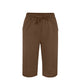 Women's Split Mid-Length Capri Shorts, Summer Casual Elastic Waist, Plus Sizes