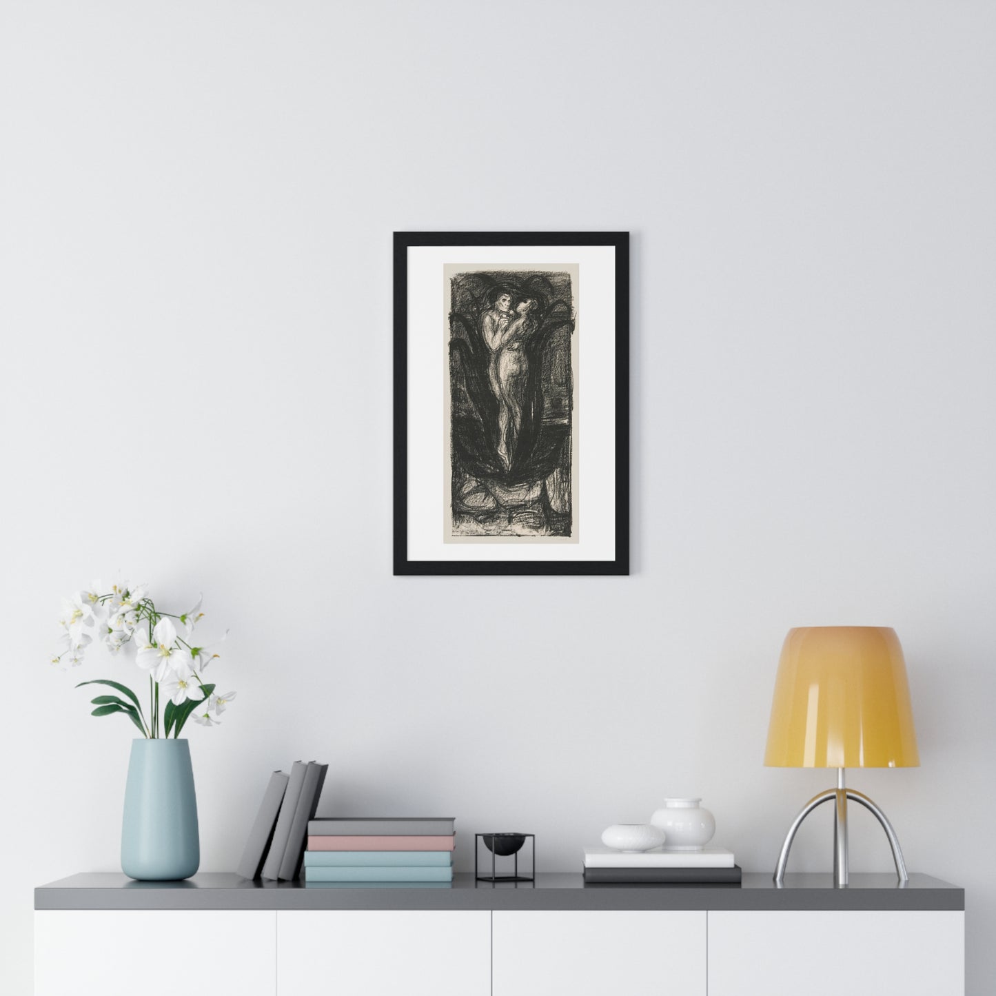 The Flower of Love 'Die Blume der Liebe' (1896) by Edvard Munch, from the Original, Framed Art Print