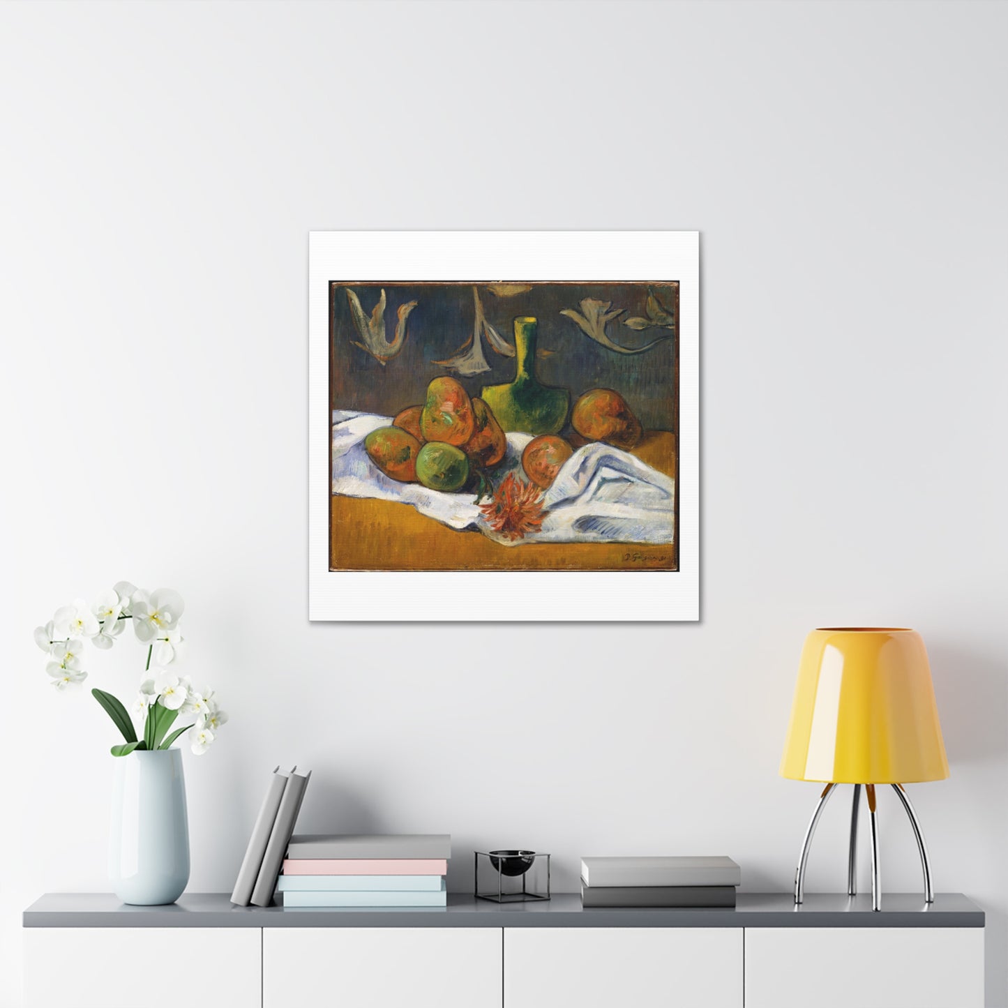 Still Life by Paul Gauguin, Art Print from the Original on Satin Canvas