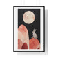 Bunny on the Moon 'Designed by AI' Wooden Framed Print