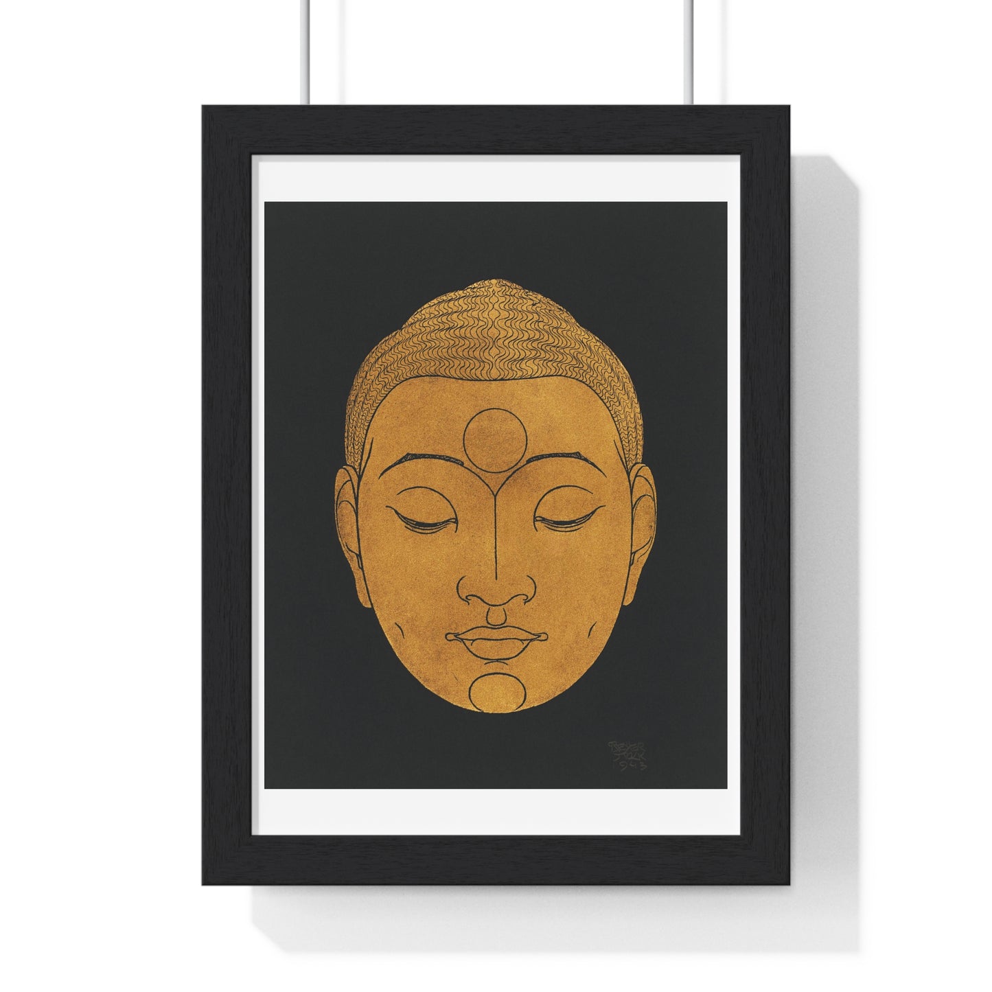 Head of Buddha (1943) by Reijer Stolk, from the Original, Framed Art Print