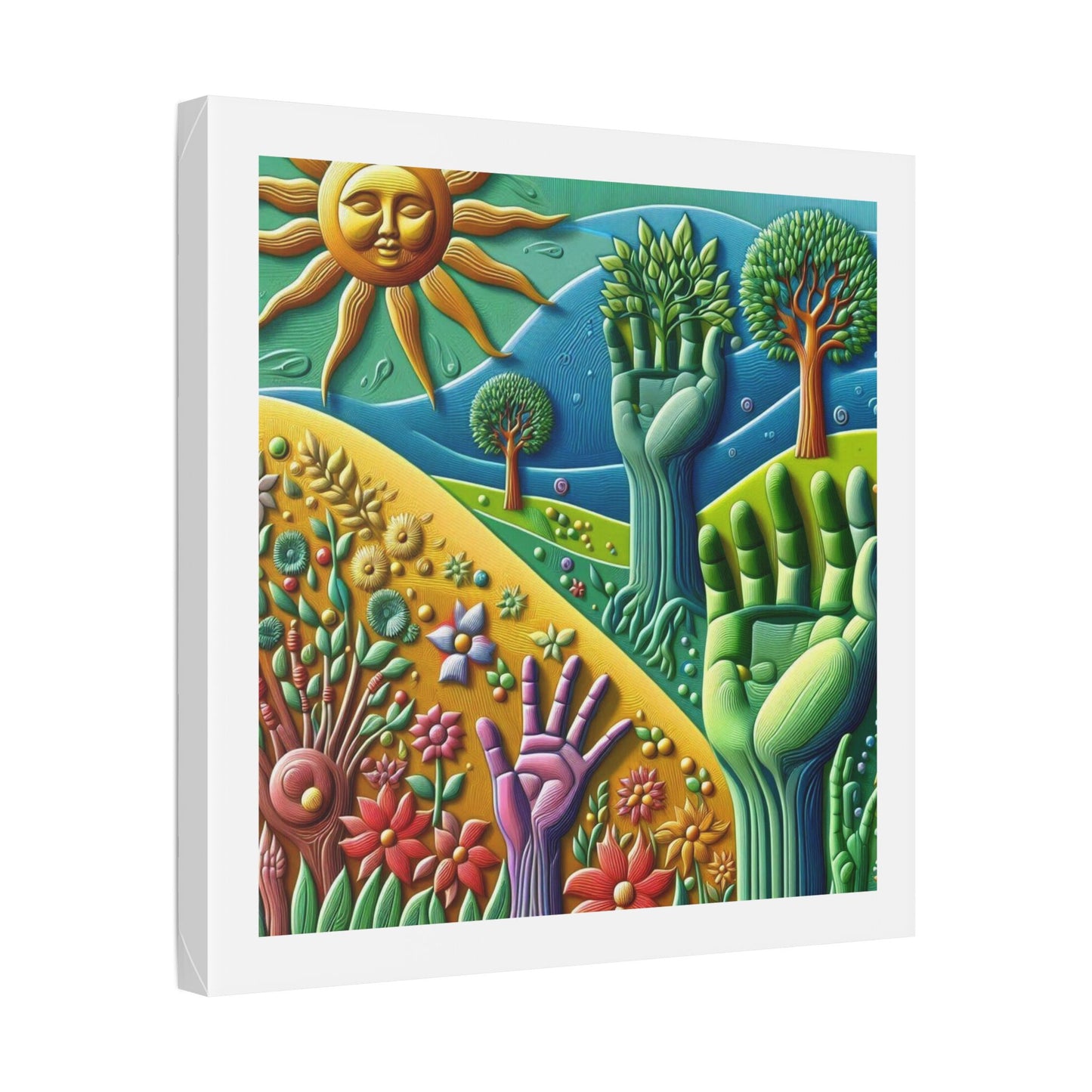 Gaia's Eternal Embrace 'Designed by AI' Canvas Art Print