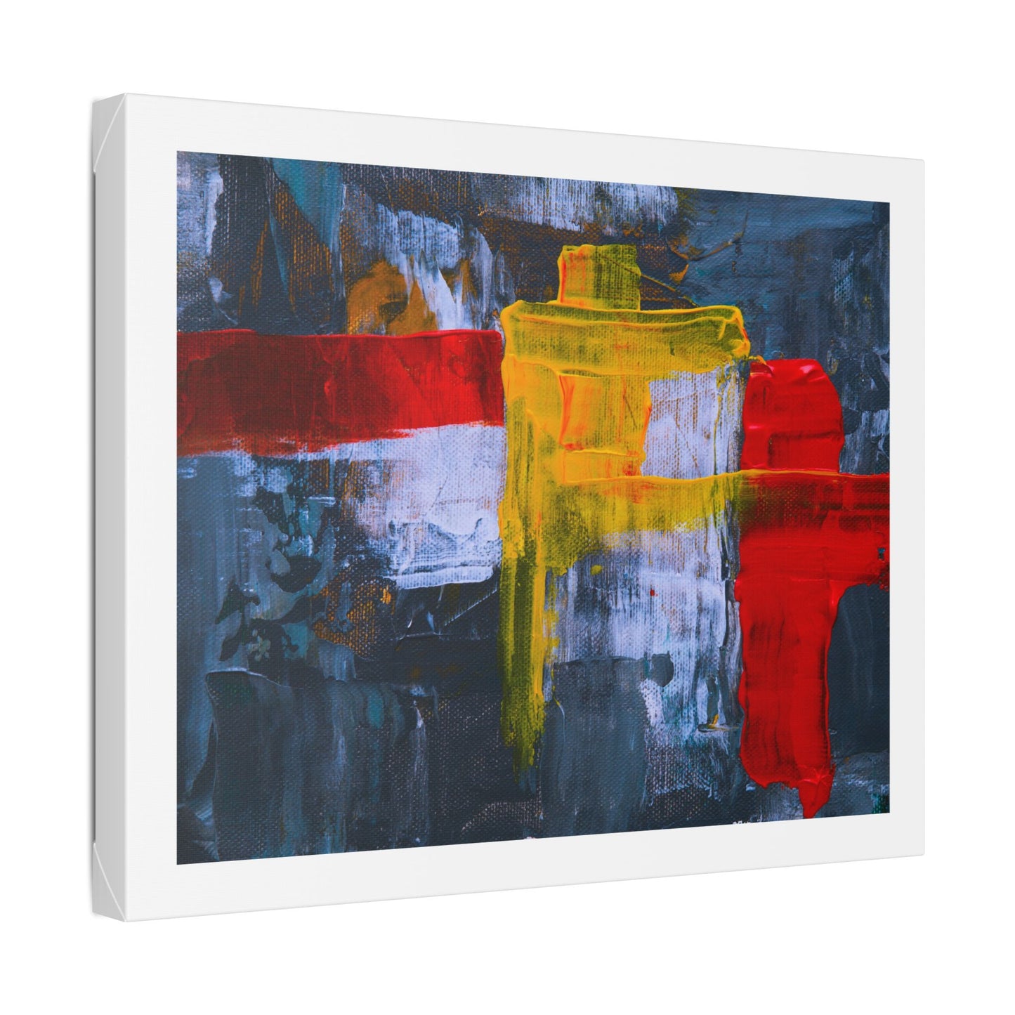 Bold Abstract Palette Knife Painting, Canvas Art Print
