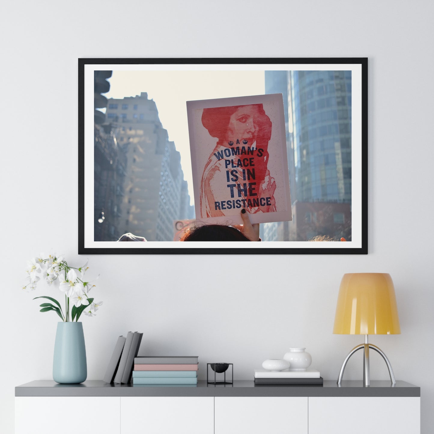 International Women's Day Protest, Iconic Photography, Location Unknown (2017) Large Framed Print