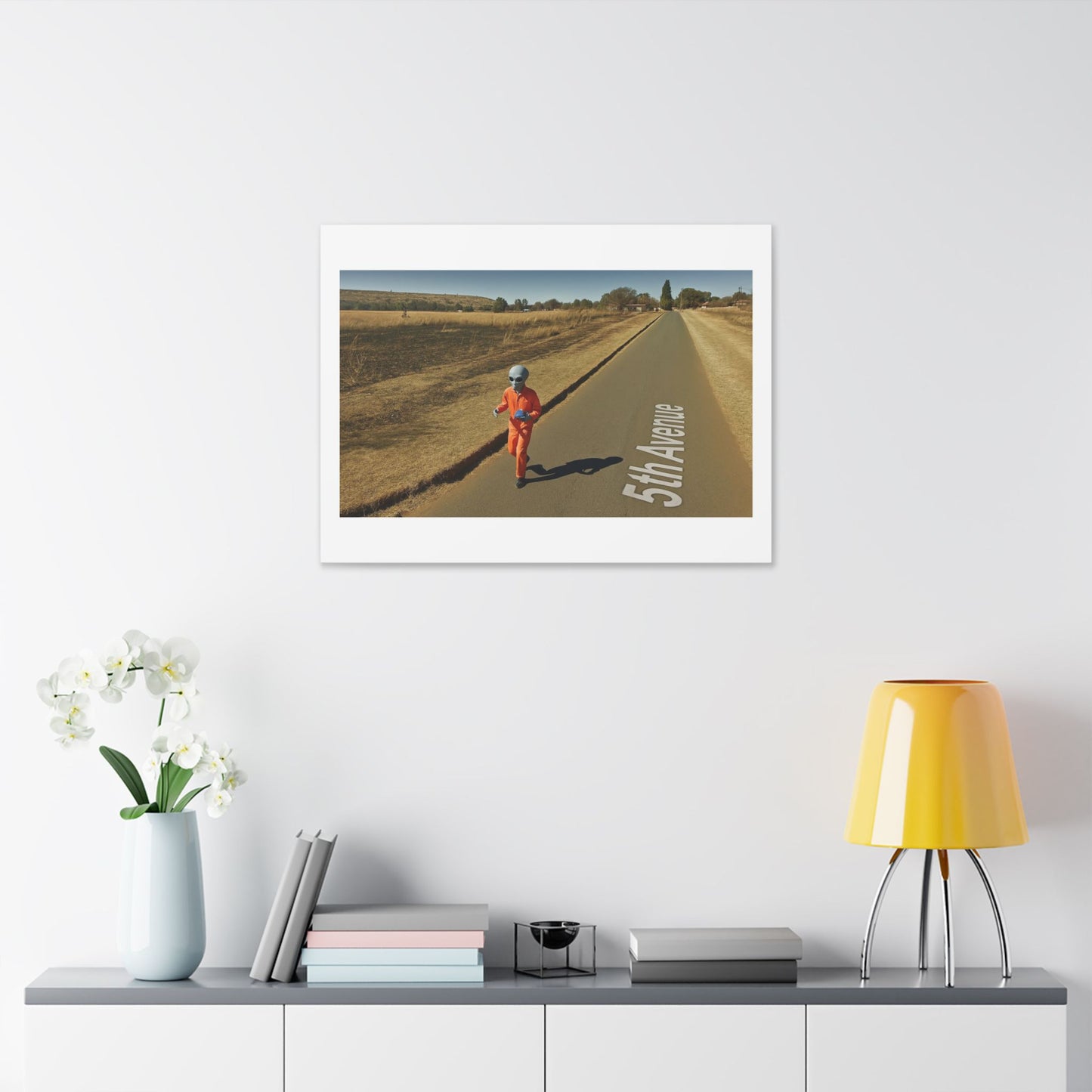 Weird Google Street View, Absurdist Art 'Designed by AI' Satin Canvas Print