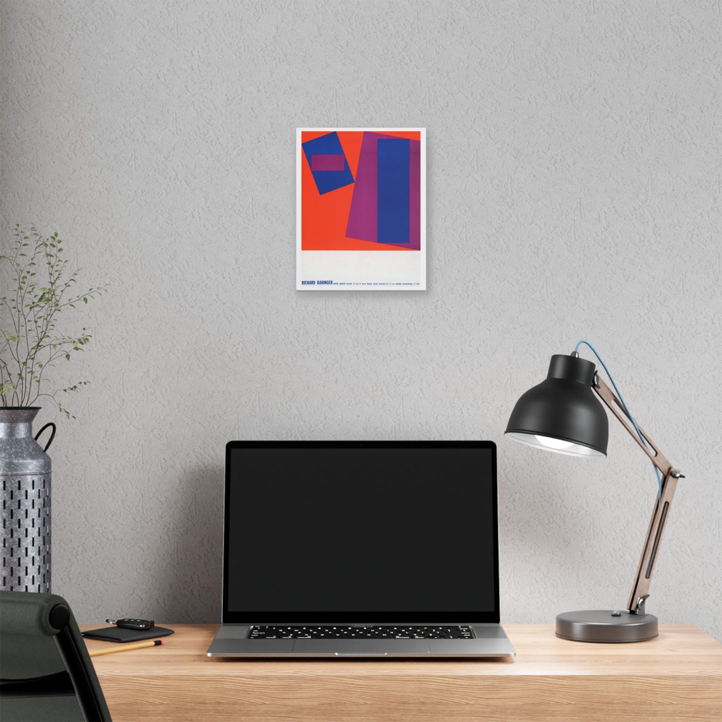 Richard Baringer, Bertha Schaefer Gallery (1963) American Poster, from the Original, Canvas Art Print