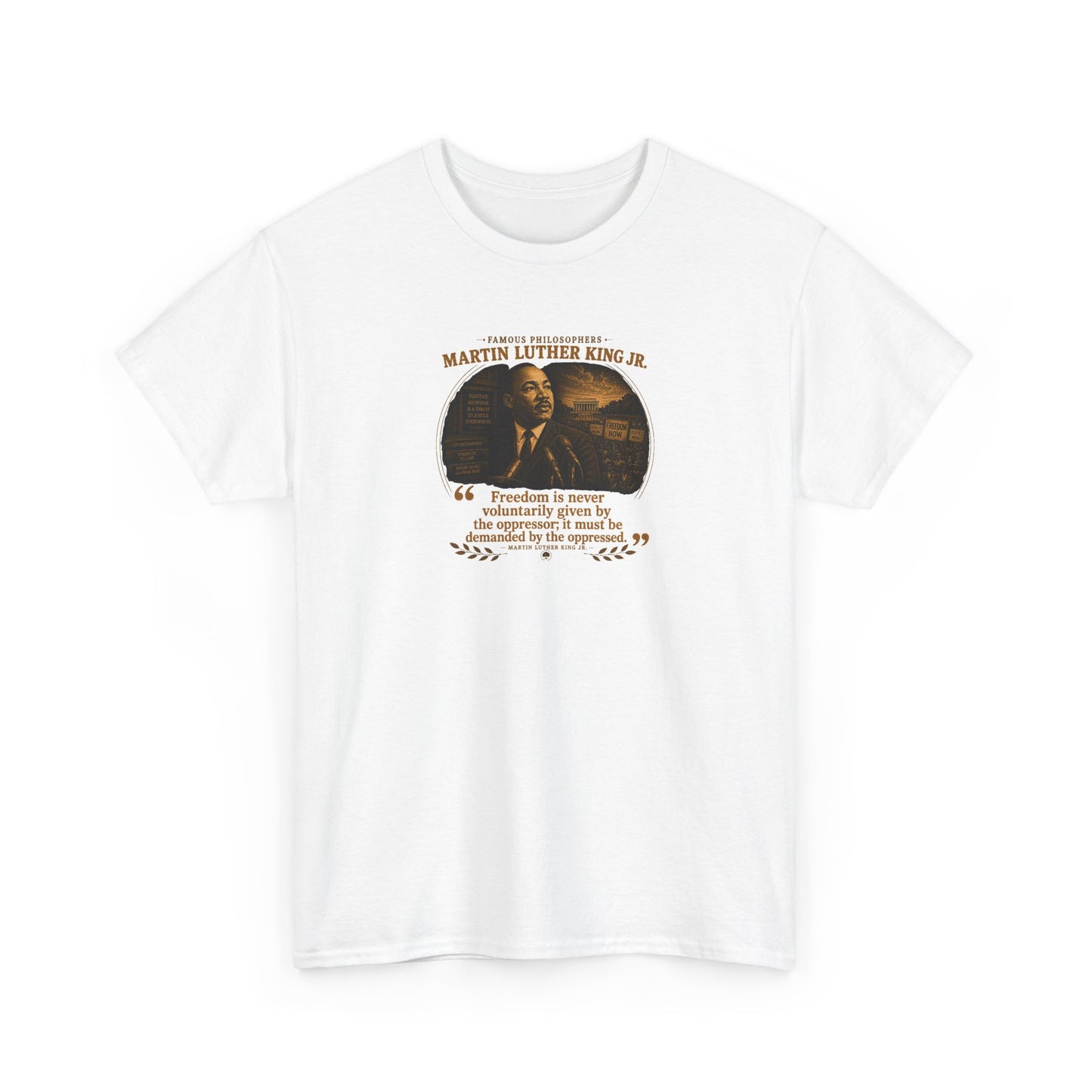 Martin Luther King on Freedom and Strength to Love, Philosophy Tribute T-Shirt