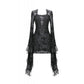Dark In Love Minerva Bell-Sleeve Lace Dress in Black