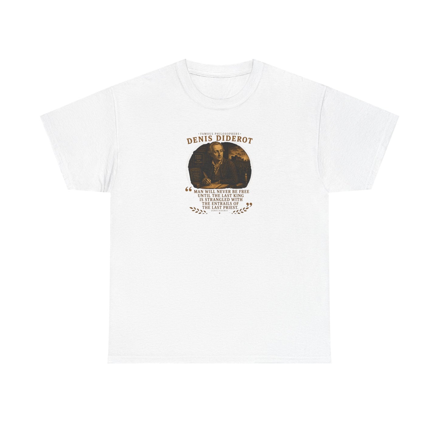 Denis Diderot on Freedom of Thought and Religion, Philosophy Tribute T-Shirt