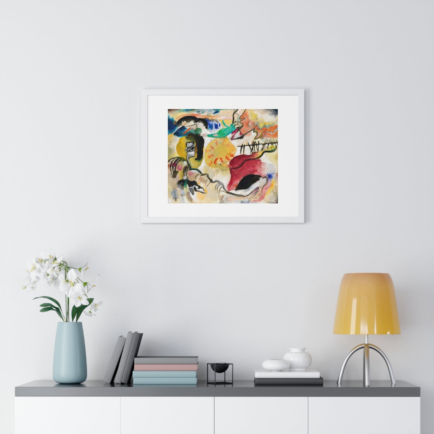 Improvisation 27 (Garden of Love II) by Wassily Kandinsky (1912) , from the Original, Framed Print
