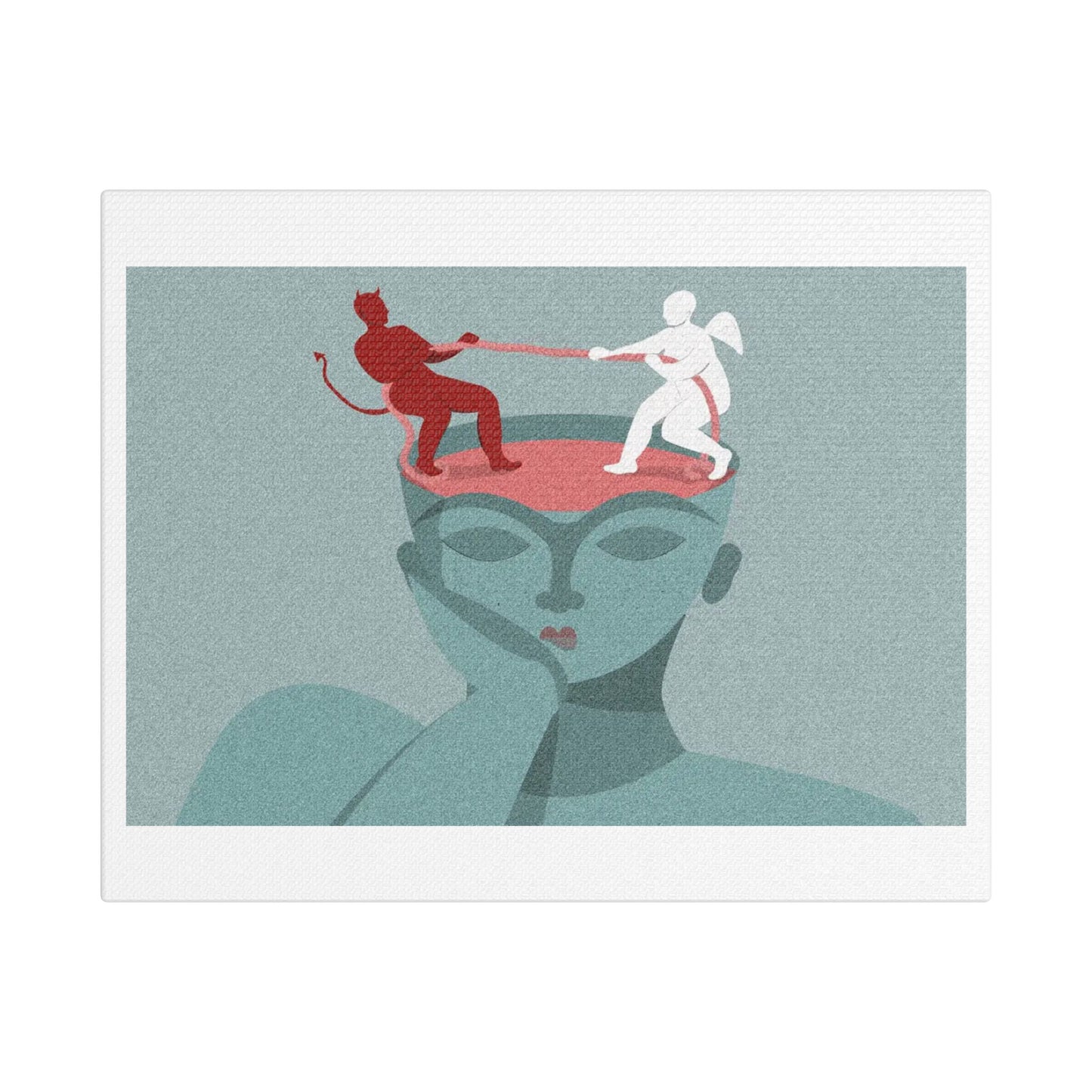 Moral Dilemmas of the Mind, Unknown Artist, Illustration Art Print on Satin Canvas