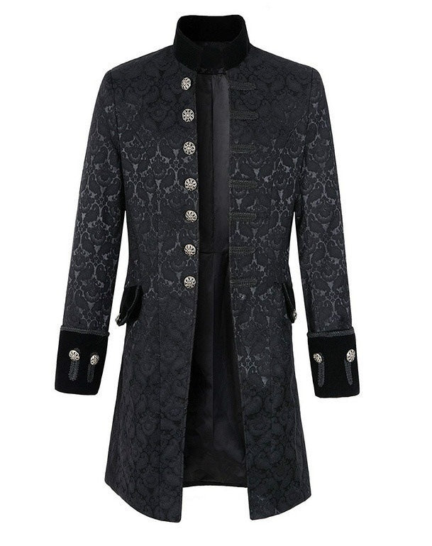 Medieval Costume Solid Colour Fashion Steampunk Tunic Jacket