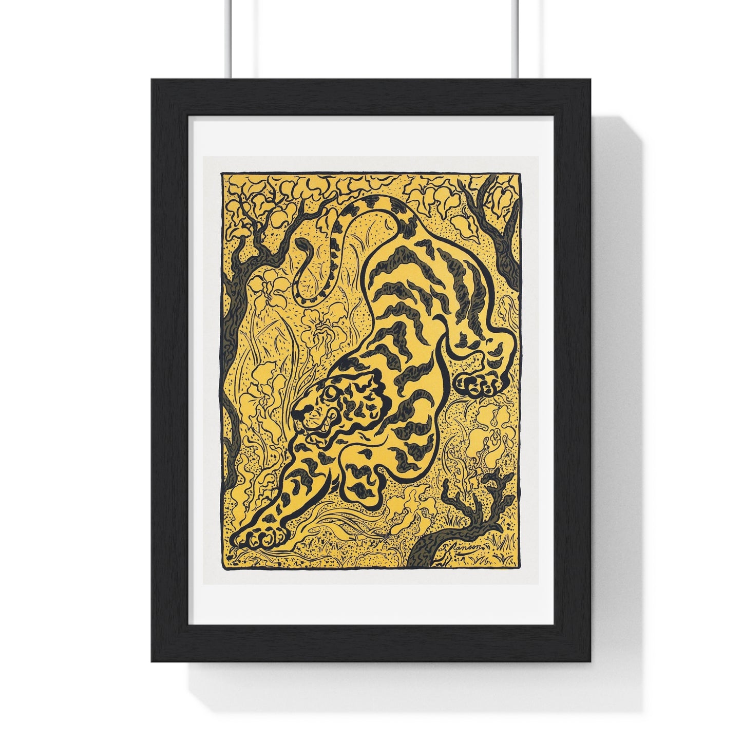 Tigre Dans les Jungles 'Tiger in the Jungle' (1893) by Paul Ranson, from the Original, Framed Art Print