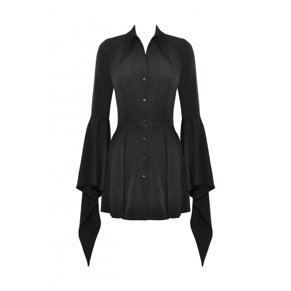 Dark in Love Darya Witchy Bell-Sleeve Shirt Dress
