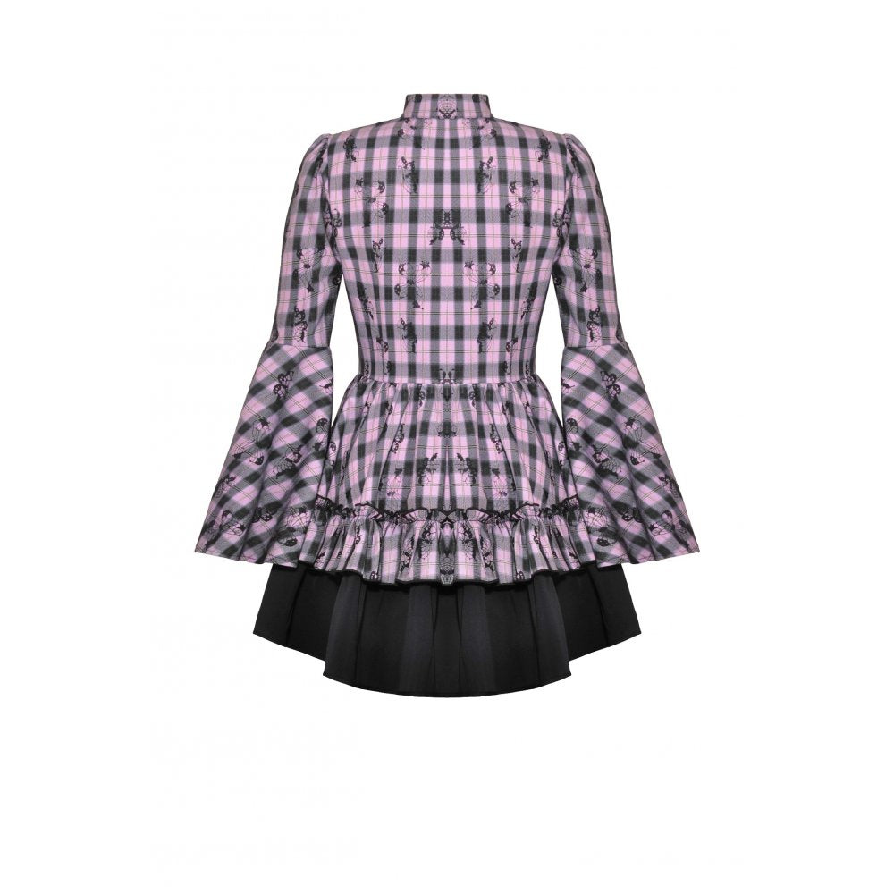 Dark in Love Ellery Big Pink Butterfly Doll Bell-Sleeve Dress