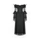 Dark in Love Millicent Black Tulle Feather Fantasy dress
