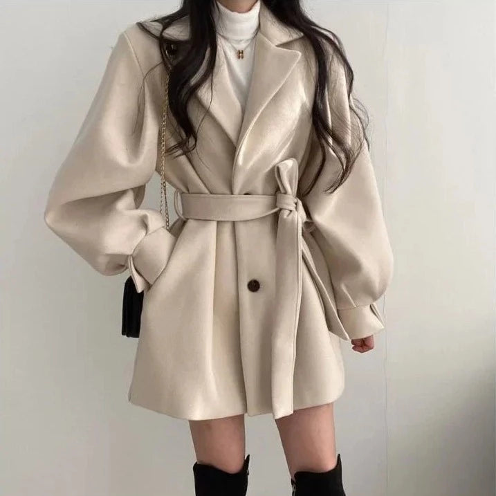 Vireous Women's Thickened Wool Short Coat